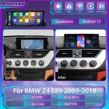 10.25 אינץ אנדרואיד 13 רדיו במכונית BMW Z4 E89 2009-2018 אוטומטי סטריאו Carplay מסך מגע ניווט GPS נגן מולטימדיה יחידה