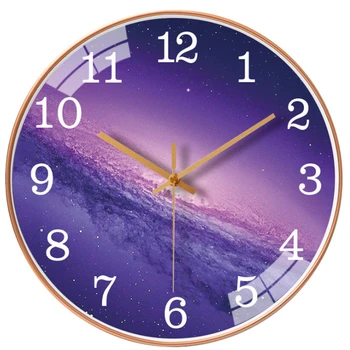 10 אינץ נורדי נוף שעון קיר חדר השינה השקטה תלוי שעון קריקטורות סיבוב WallClock המשרד אמנות קוורץ Horologe עיצוב הבית