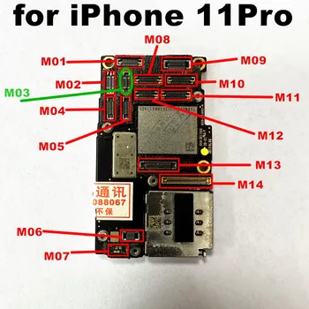 10 יח/הרבה המקורית עבור iPhone 11 Pro צג מגע סוללה מצלמה טעינה FPC למחבר על לוח האם החלפת לתקן חלקים