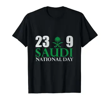 100% כותנה שמח ערב הסעודית עץ חרבות היום הלאומי חולצת גברים, נשים, יוניסקס חולצות במידה S-6XL