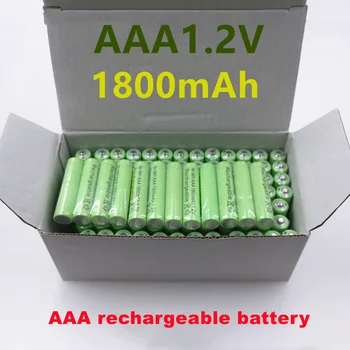 100% מקוריים AAA 1800 MAH 1.2 V באיכות גבוהה סוללה נטענת AAA 1800 MAH NiMH נטענת 1.2 V 3א סוללה