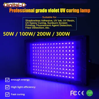 100W 200W מנורת אולטרה סגול multiduty אור סגול 365nm+395nm UV אשפרה מנורת פלורסנט אור UV 110V 220V מנורת UV סגול בהיר