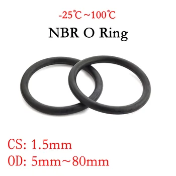 10pc NBR או טבעת חותם אטם עובי CS 1.5 מ 