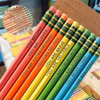 10pcs 175x7mm עץ עפרונות עץ צבע עופרת הילדים לצייר ציור גרפיטי כלי כתיבה ספר, ציוד משרדי