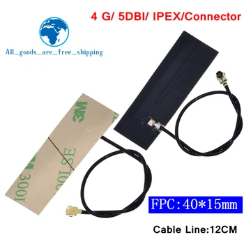 10PCS 5DBI FPC מובנה המעגל אנטנת ה-LTE 4G 3G GSM CDMA WCDMA TDSCDMA 1.13 קו 12cm זמן IPEX מחבר