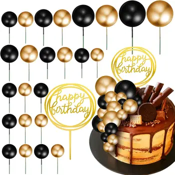 10pcs קישוט עוגת צבעוני כדור פנינה מסיבת יום הולדת חתונה אספקה יום הולדת שמח עוגה טופר אירוע כלים ואביזרים