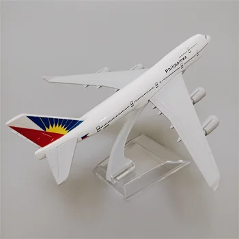 16cm סגסוגת מתכת אוויר הפיליפינים B747 איירליינס טיסה המודל בפיליפינים בואינג 747 דרכי הנשימה Diecast המטוס מטוסי מודל מתנות
