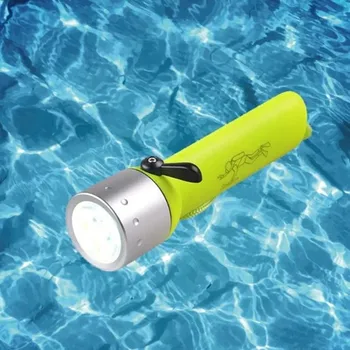 1pcs צלילה פנס סופר מבריק 2000LM עמיד למים מתחת למים פלאש עמוק צלילה עם שנורקל LED צלילה ציוד אור
