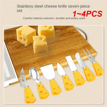 1~4PCS סכין חמאה נוח מפואר ידית צהובה הירח סכין העוגה מהדורה מוגבלת לחג כלי מטבח שמנת הסכין