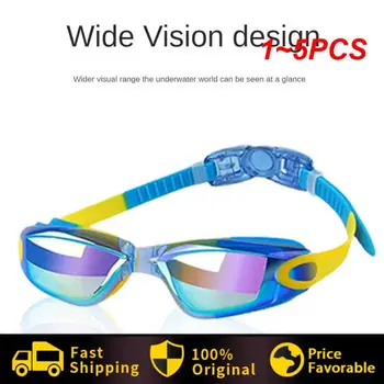 1~5PCS מקצועי צבעוני ילדים סיליקון שחייה משקפי מגן נגד ערפל UV שחייה משקפיים עמיד למים סיליקון לשחות Eyewear