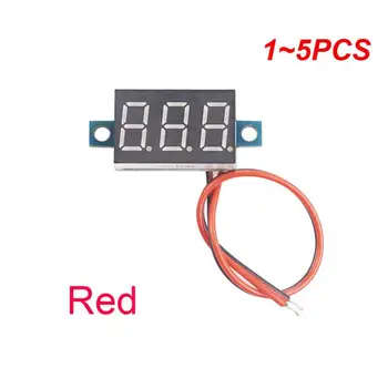 1~5PCS נייד 4.5-30V שני-חוט מתח DC מטר אדום תצוגת LED לוח מתח גבוה מטר איכות חומר חלקי חילוף לרכב