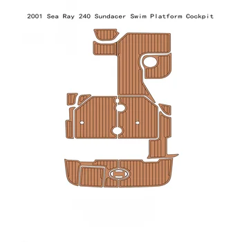 2001 Sea Ray 240 Sundacer לשחות פלטפורמה הטייס משטח הסירה קצף EVA טיק שטיח הרצפה גיבוי דבק עצמי SeaDek Gatorstep סגנון