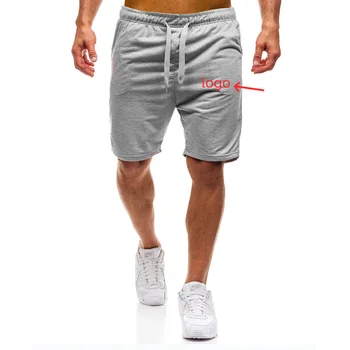 2023 הקיץ החדש מזדמנים מכנסיים קצרים של הגברים Capris ספורט מכנסיים אופנה מוצק צבע נוח החוף מותאם אישית לוגו