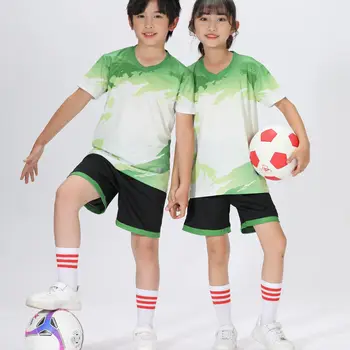 2023 הקיץ הילדים כדורגל כדורגל ג ' רזי צוות אימון להגדיר מותאם אישית הורה-ילד תלבושת ילדים בגדי ספורט יבש מהירה