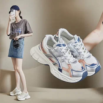 2023 סתיו חדש קוריאני מהדורה תוספות אופנה התלמידה גבוהות ירי ברחוב ספורט ריצה נעליים מזדמנים J-d35