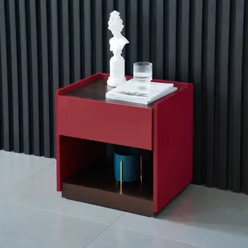 2023 שנה חדשה Aoliviya הרשמי איטלקי חדש מינימליסטי שולחן ליד המיטה מודרני בסגנון מינימליסטי עם מגירה יצירתי קטן Apartmen