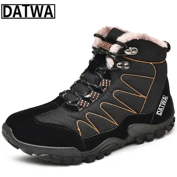 2024 Datwa גברים חורף חם דיג נעליים חוצות מזדמן נעלי ספורט גברים גבוה גבי קטיפה לנשימה ללא להחליק טיפוס מגפי שלג
