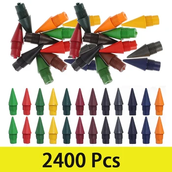2400Pcs בצבע ללא הגבלה עיפרון החוד להחלפה אינסופי עיפרון טיפים כותב עזרים כלי כתיבה 12 צבעים
