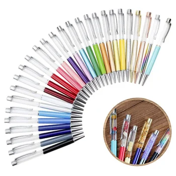 28 PACK צבעוני ריק צינור צף DIY עטים,הבניין האהוב עליך נוזלי חול עטים ציוד לאירועים רבים