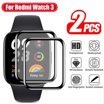 2PCS מעוקל מגן מסך עבור Xiaomi Redmi לצפות Smartwatch 3 זכוכית מגן סרטים עבור Redmi Watch3 אביזרים לא זכוכית