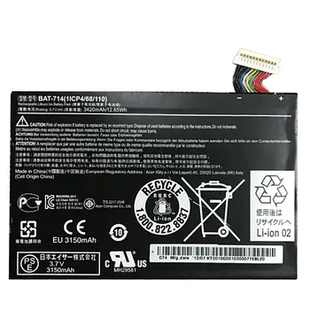 3.7 V 3420mah עבור acer Acer Iconia Tab A110 KT0010G001 בת-714 סוללות
