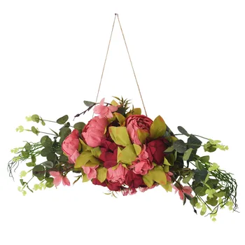 30 אינץ חתונה מלאכותית עם פרחים בעבודת יד רקע שולחן הרץ המרכזי גרלנד