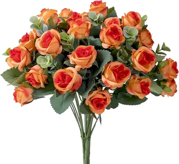 30cm אקליפטוס רוז פרחים מלאכותיים משי זר כלה פרח חתונה נורדי סלון שולחן קישוט הבית מזויף פרח