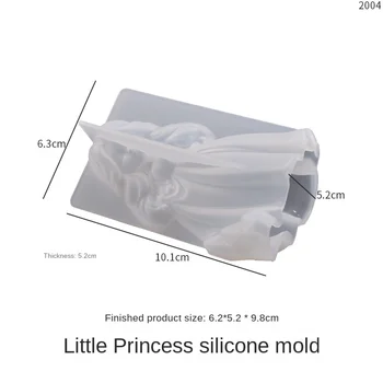 3D סיליקון עובש גרם של שרף אפוקסי בצורת נסיכה קטנה יכול לשמש עבור DIY לילדים מתנה לקישוט לשולחן