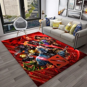 3D קלאסיקות משחק Dota2 Gamer HD השטיח השטיח הביתה הסלון, חדר השינה ספה שטיח תפאורה,הילדים משחקים באזור השטיח החלקה שטיח הרצפה
