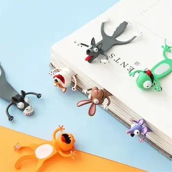 3DStereo PVC ספר לסמן סימניות חיות הים סדרה חותם תמנון פנדה למכשירי כתיבה דפי מותגים לילדים, ציוד לבית הספר