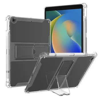 4 כריות אוויר, Shockproof רגלית Funda עבור iPad 10.2 2021 מקרה עיפרון בעל כיסוי לאייפד 8 2020 7th Gen 2019 TPU המעטפת האחורית