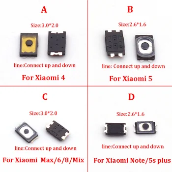 50pcs לחצן עוצמת קול מתג Xiaomi מיקס מקס 12 Pro 11 10 9 8 סה לייט F1 F2 F3 M2 M3 C3 X3/Redmi 9 9A הערה 7 9 K40 K50 U