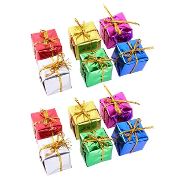 72 יח ' קטנות קופסאות מתנה מתנות קישוטי עץ תלוי תליון תיק קטן קישוטים אספקה קצף