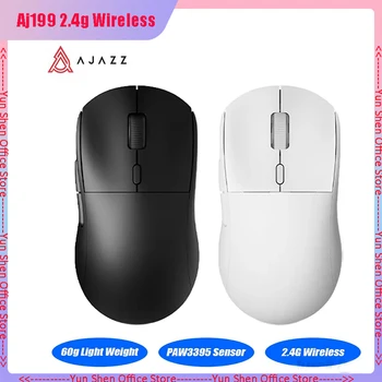 Ajazz Aj199 העכבר האלחוטי של 2.4 g Paw3395 חיישן נטענת נמוך עיכוב Fps עכבר המשחקים משקל קל לנצח Mac הנייד אבזרים