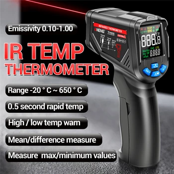 ANENG TH105 דיגיטלי אינפרא-אדום מדחום לייזר מד טמפרטורה -20~650℃ ללא מגע Tempetature האקדח VA ראב כלים