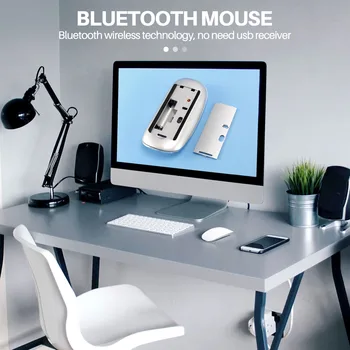 Bluetooth אלחוטית קסם עכבר שקט עכבר מחשב דק ארגונומי למחשב עכברים עבור Apple Macbook