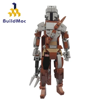 Buildmoc מלחמות חלל ציידים Djarin נתוני פעילות דגם MOC להגדיר אבני הבניין צעצועים לילדים ילדים מתנות צעצוע 381PCS לבנים