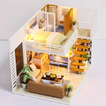 DIY בובות בעבודת יד מעץ הבית מיני רהיטים להרכיב צעצוע ערכת קישוט