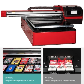 DOMSEM הדפסה ברזולוציה גבוהה המכונה עץ גודל A1 6090 דיגיטלי UV מדפסת הזרקת דיו מדפסת שטוחה