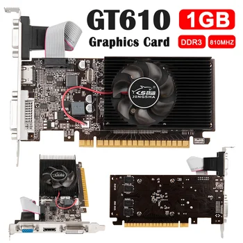 GT610 1GB DDR3 64bit המחשב כרטיס מסך HD VGA DVI ממשק 810MHZ משחקים גרפיקה כרטיס מסך אביזרים למשרד/בית