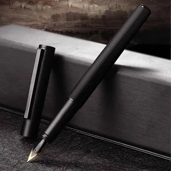 Hongdian H1 שחור מתכת עט נובע זהב החוד EF F 0.4 0.5 מ 