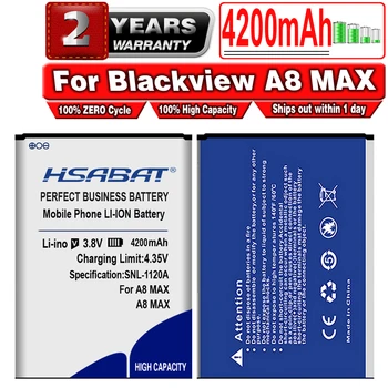 HSABAT 4200mAh A8 מקס סוללה עבור Blackview A8 מקס סוללות