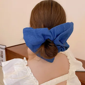 KAITIN ג ' ינס שיער כחול קשרים לנשים פשוטה שיער החבל קוריאה אופנה נמוך שבצבוץ של תחום הכובעים מוצק צבע שיער, אבזרים