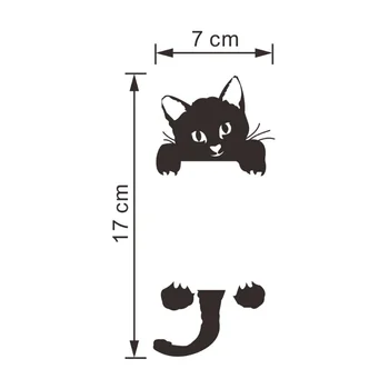 Kawaii חתול קטן מדבקות קיר זכוכית חלון השירותים מדבקת קישוט חדר רחצה דביק נשלף עמיד למים Antifouling