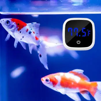 LED דיגיטלי אקווריום מד צב דג טרופי מדחום דיוק גבוהה תצוגה דיגיטלית אקווריום מדחום הבוחן