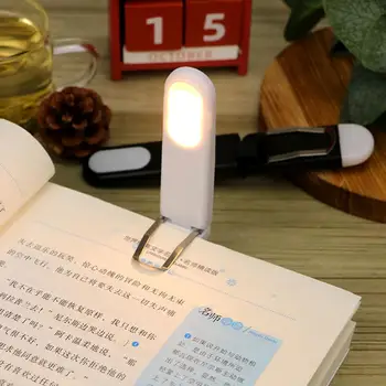 LED נטענת USB הספר אור אור קריאה הגנה העין מנורת לילה ניידת קליפ שולחן אור סימניה לקרוא לאור מנורת לילה