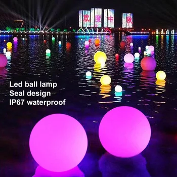LED סולארית בריכת שחייה האור שלט רחוק RGB הכדור צף אור 16 צבעים שונים פונד אור קישוט מים להיסחף המנורה