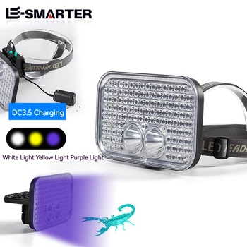 LED רחב לעבוד סגול בהיר אור עקרב חיצוני רב-תפקודית קמפינג נייד להטיל אור הראש על מחנאות, דייג