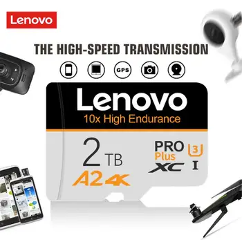 Lenovo 2TB A2 TF מיקרו SD 1TB 512GB 128GB כרטיס זיכרון Sd U3 V30 מהירות גבוהה כרטיס זיכרון פלאש 64GB עבור נינטנדו להחליף מחשב