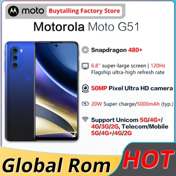Lenovo Motorola MOTO G51 5G העולמי ROM 8GB RAM 128GB ROM Snapdragon 480 בנוסף אוקטה Core 6.8